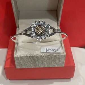 Retired James Avery Wild Sunflower Hook-On Bracelet